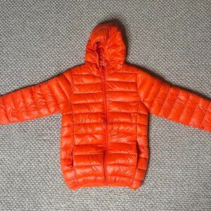 Kids Orange puffer jacket Large for Kids